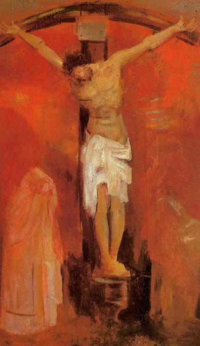 Wikioo.org - Bách khoa toàn thư về mỹ thuật - Vẽ tranh, Tác phẩm nghệ thuật Odilon Redon - The Crucifixion