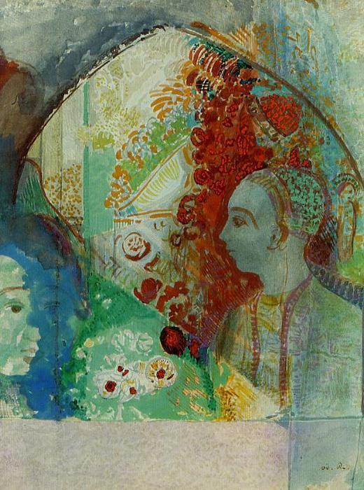 WikiOO.org - Енциклопедія образотворчого мистецтва - Живопис, Картини
 Odilon Redon - The Dream