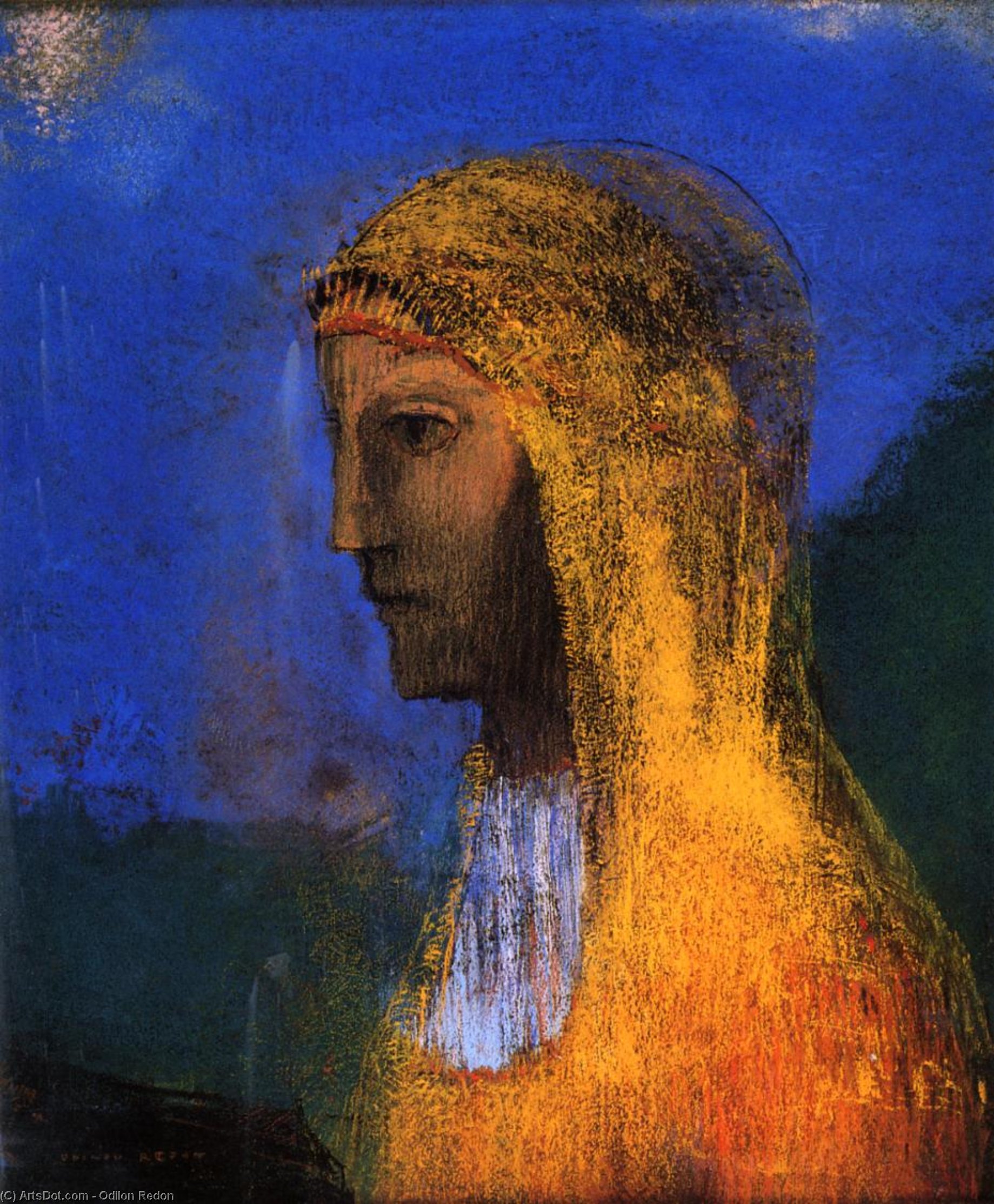 WikiOO.org - Encyclopedia of Fine Arts - Maleri, Artwork Odilon Redon - The Druidess