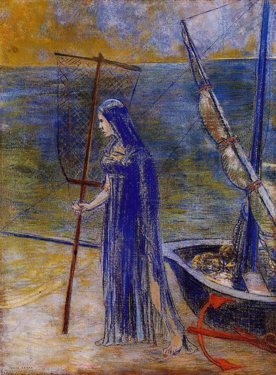 Wikioo.org – L'Enciclopedia delle Belle Arti - Pittura, Opere di Odilon Redon - La Pescatrice