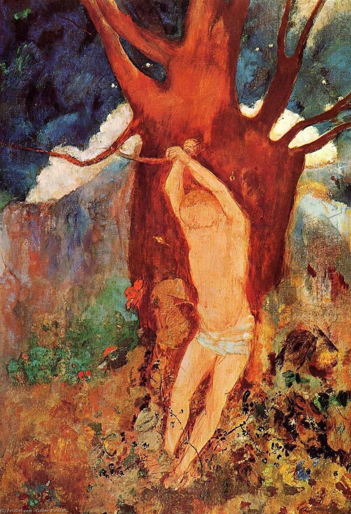 Wikioo.org - The Encyclopedia of Fine Arts - Painting, Artwork by Odilon Redon - The Martyrdom of Saint Sebastian