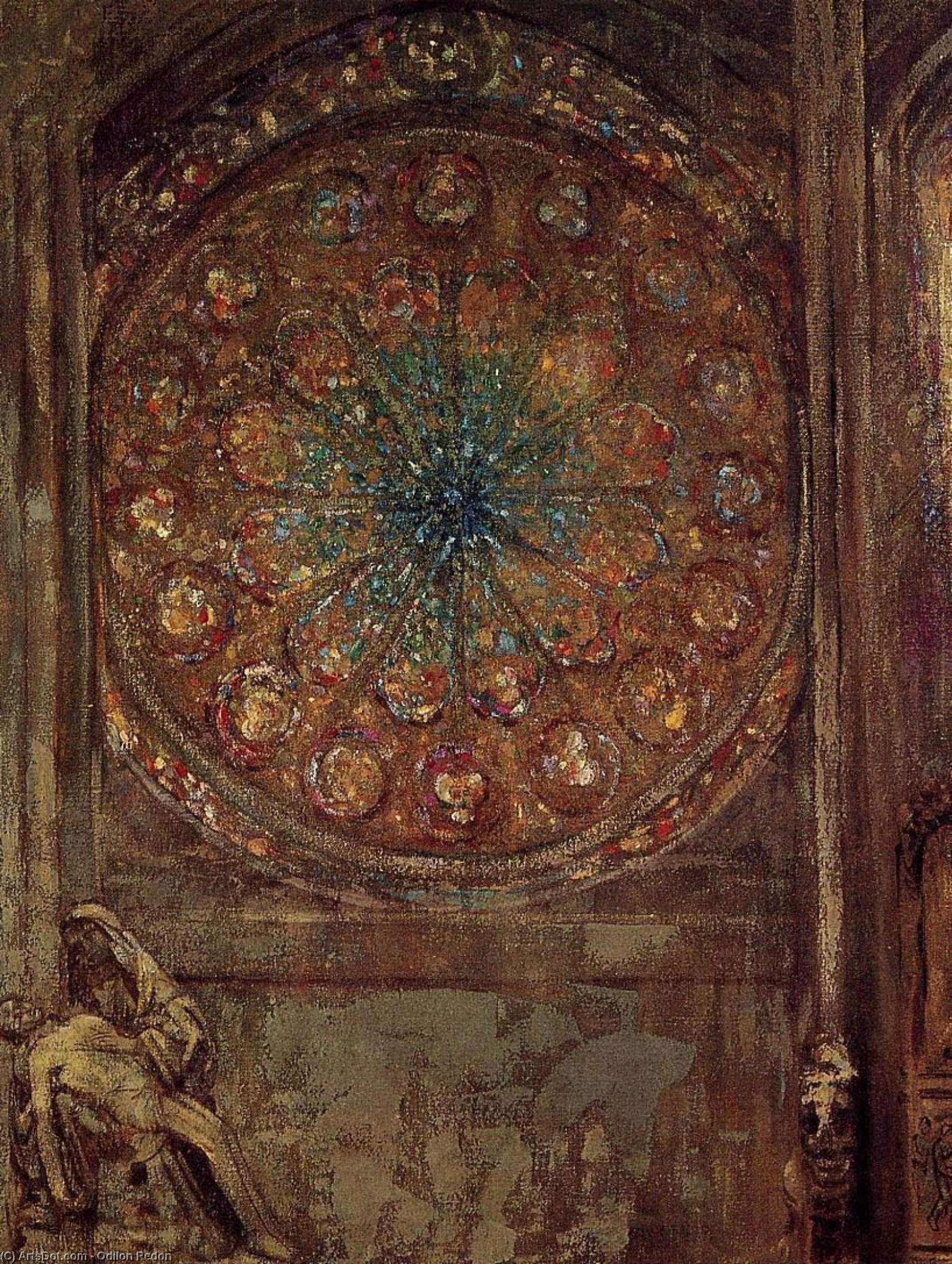 Wikioo.org – L'Encyclopédie des Beaux Arts - Peinture, Oeuvre de Odilon Redon - la vitre