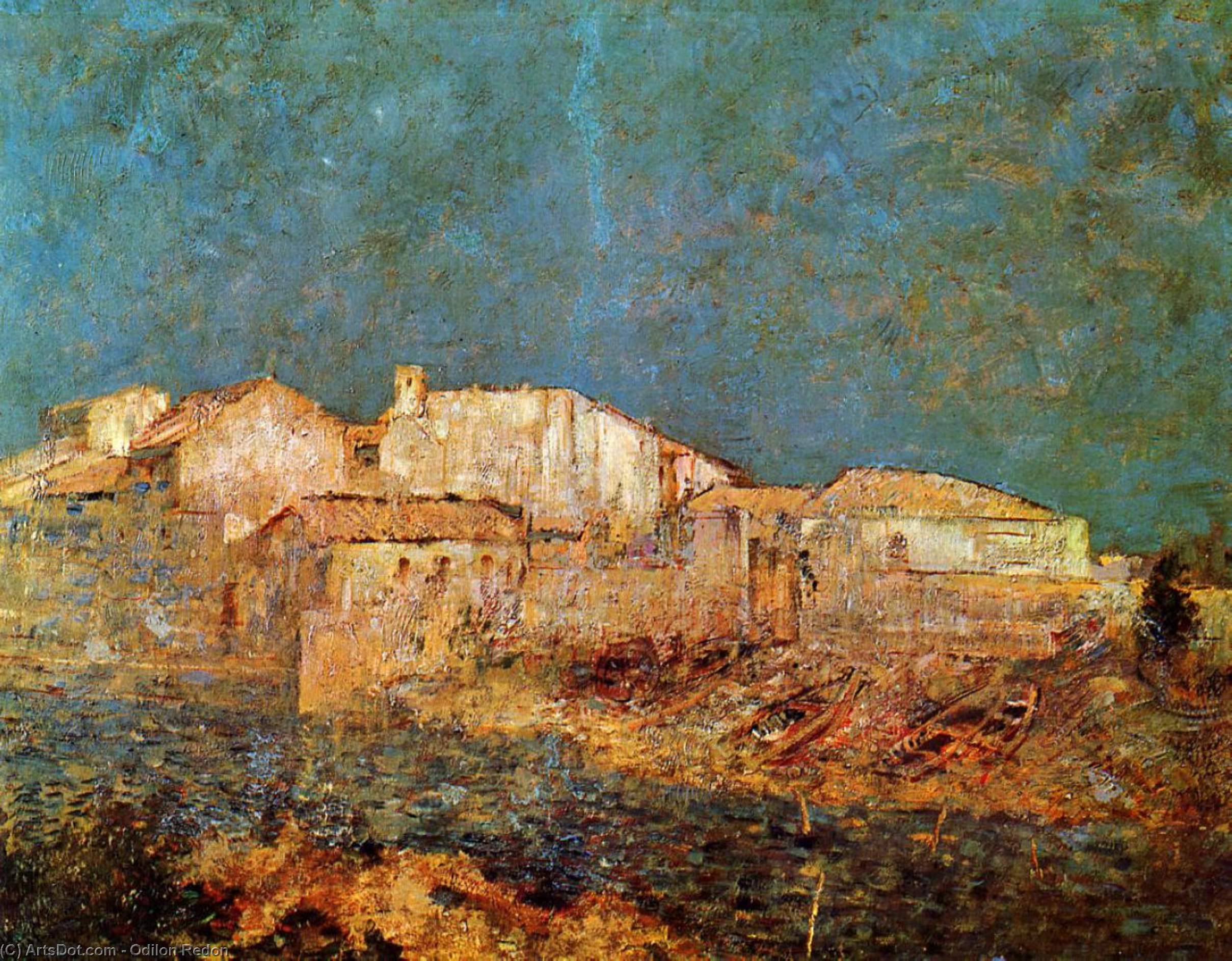 WikiOO.org - 百科事典 - 絵画、アートワーク Odilon Redon - ベネチアン 風景