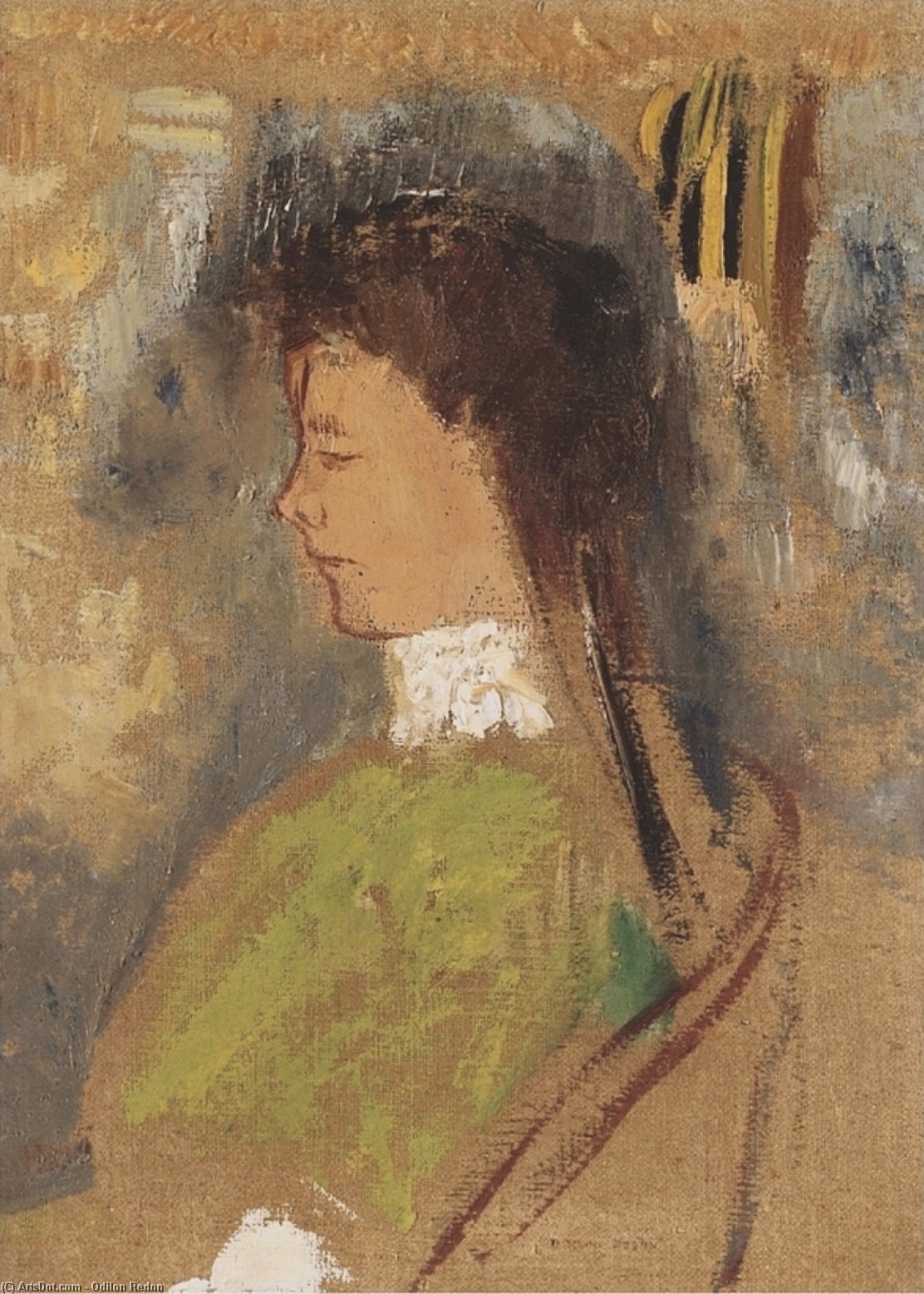 WikiOO.org - Encyclopedia of Fine Arts - Lukisan, Artwork Odilon Redon - Violette Haymann