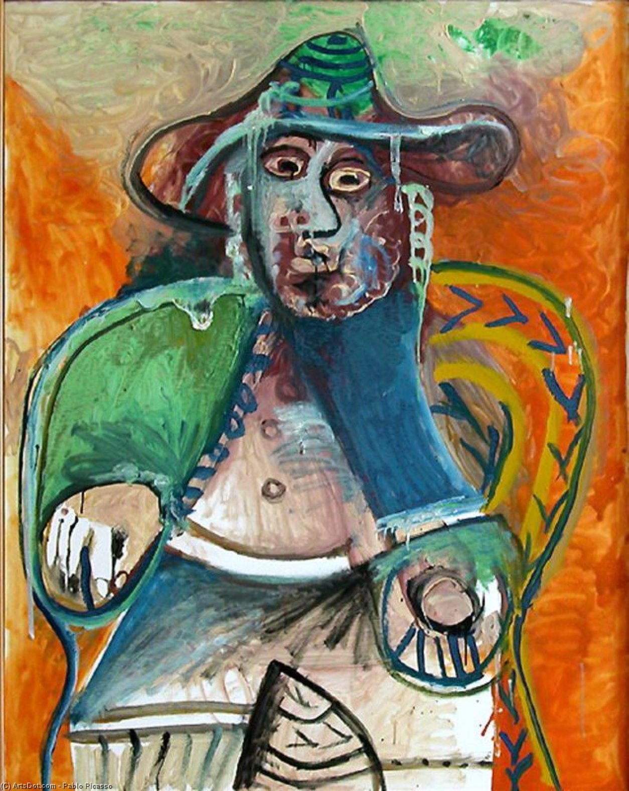 WikiOO.org - Enciklopedija dailės - Tapyba, meno kuriniai Pablo Picasso - Anciano sentado