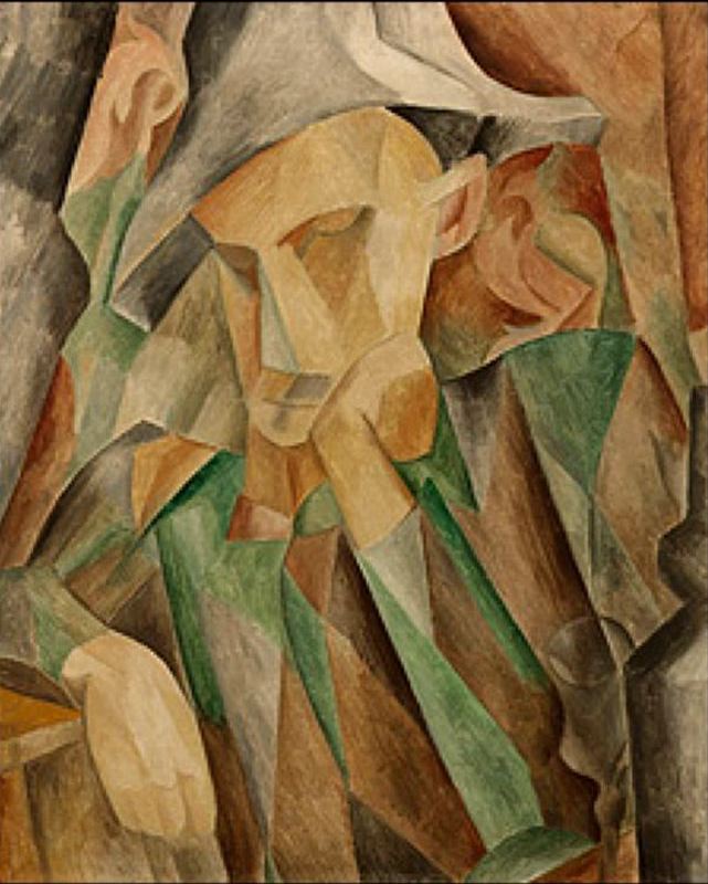WikiOO.org - Енциклопедия за изящни изкуства - Живопис, Произведения на изкуството Pablo Picasso - Arlequín inclinado