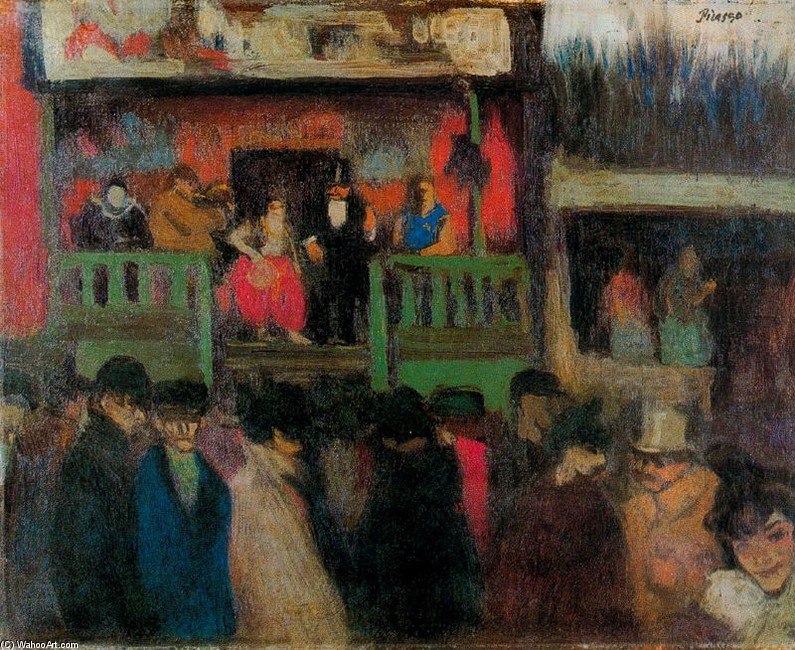 WikiOO.org - Encyclopedia of Fine Arts - Maalaus, taideteos Pablo Picasso - Barraca de feria, Montmartre