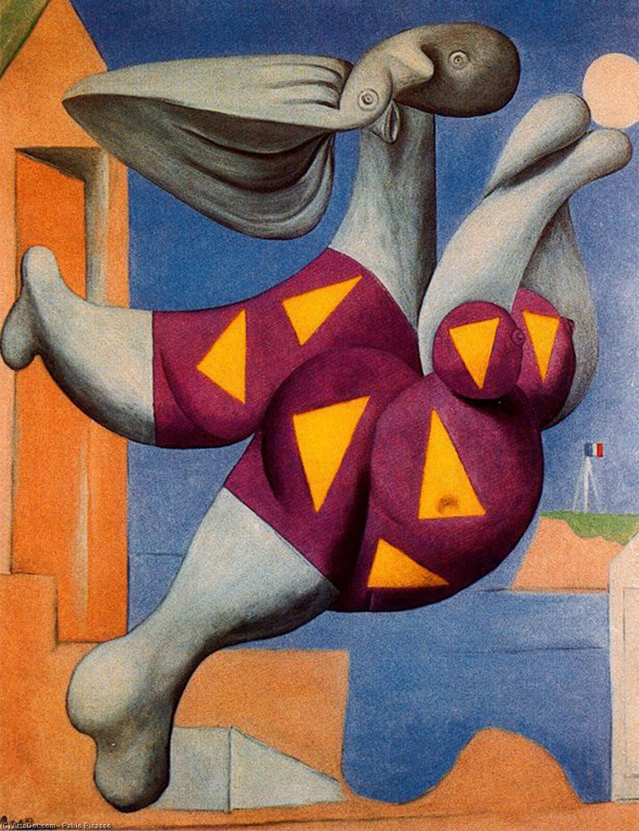 Wikioo.org - The Encyclopedia of Fine Arts - Painting, Artwork by Pablo Picasso - Bather with beach ball