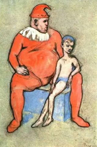 WikiOO.org - Enciklopedija likovnih umjetnosti - Slikarstvo, umjetnička djela Pablo Picasso - Boceto para los saltimbanquis