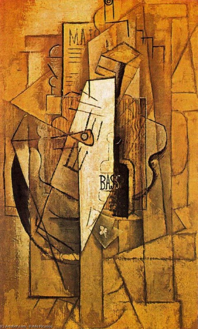 Wikioo.org - The Encyclopedia of Fine Arts - Painting, Artwork by Pablo Picasso - Botella de Bass