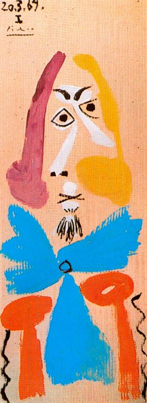 WikiOO.org - Encyclopedia of Fine Arts - Maľba, Artwork Pablo Picasso - Bust of a man 2