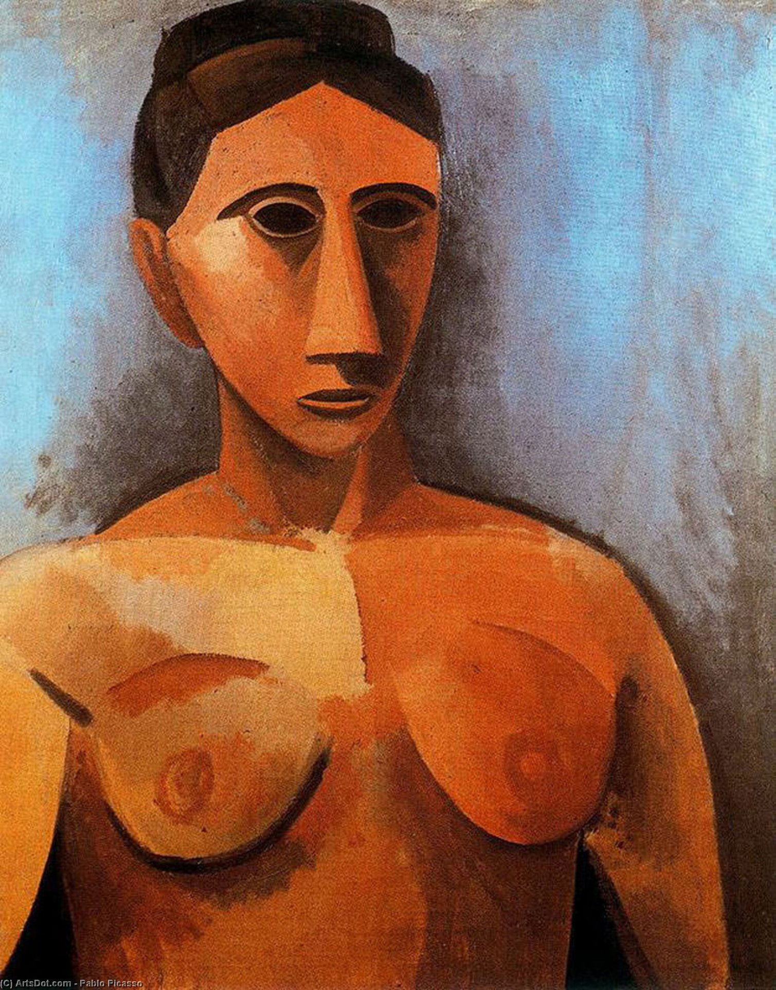 WikiOO.org - Enciklopedija likovnih umjetnosti - Slikarstvo, umjetnička djela Pablo Picasso - Bust of a woman 4