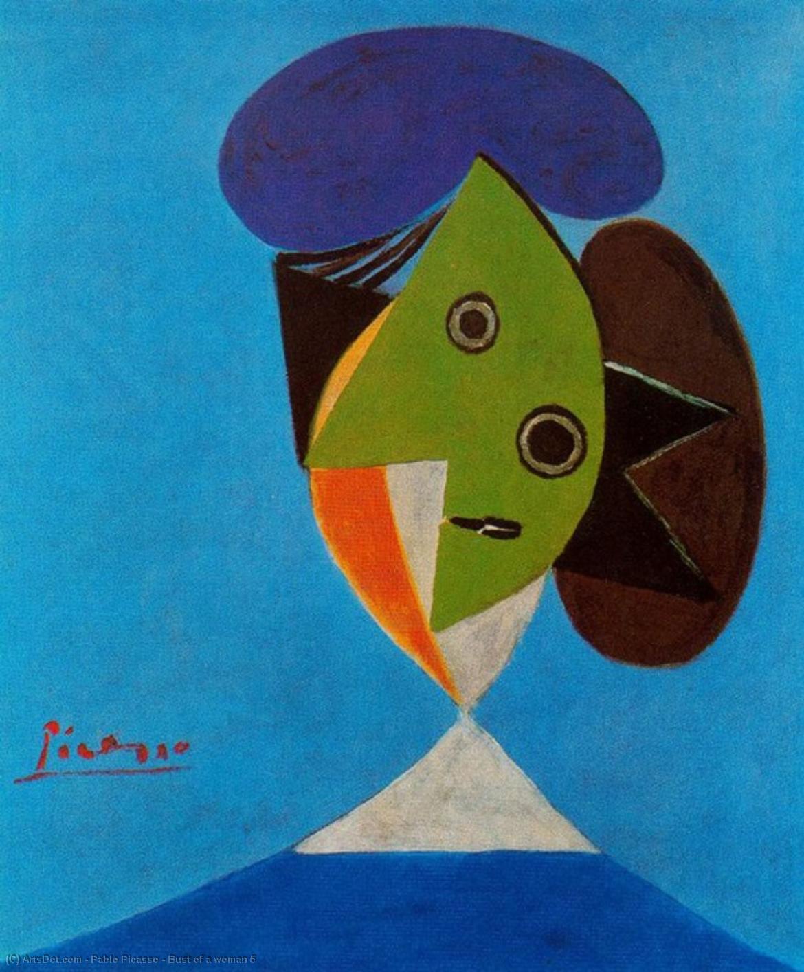 Wikioo.org - The Encyclopedia of Fine Arts - Painting, Artwork by Pablo Picasso - Bust of a woman 5