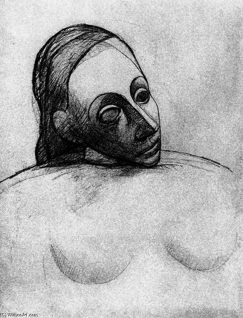 Wikioo.org – La Enciclopedia de las Bellas Artes - Pintura, Obras de arte de Pablo Picasso - Busto de una mujer