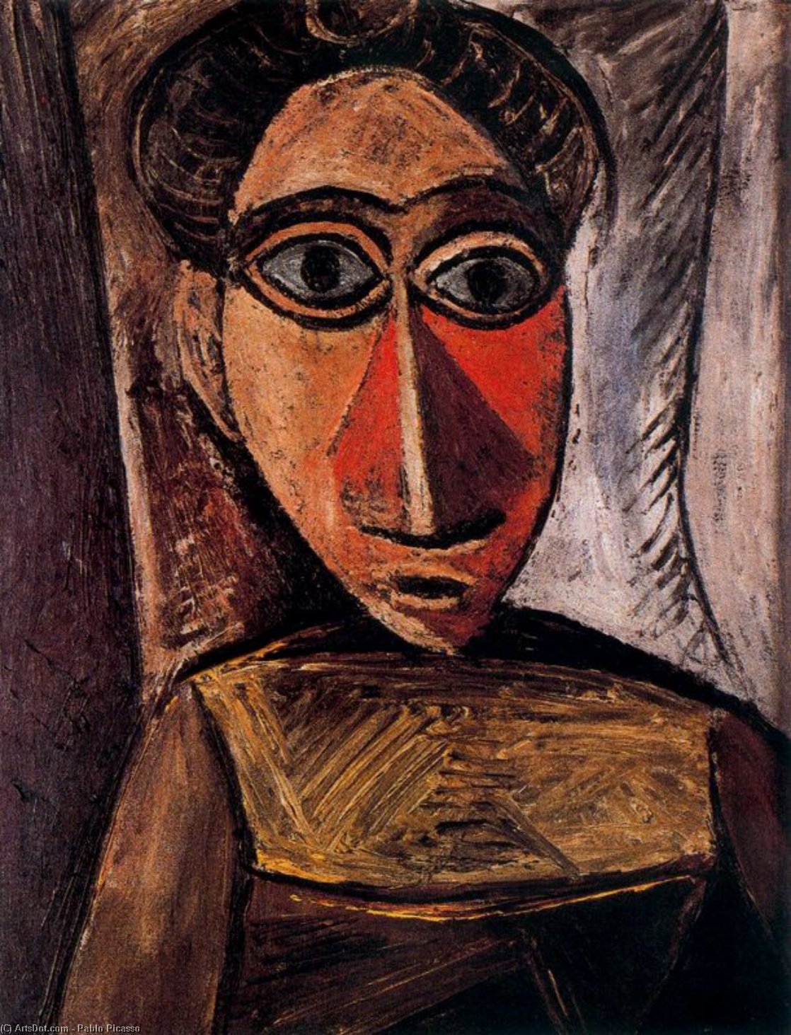 WikiOO.org - Encyclopedia of Fine Arts - Schilderen, Artwork Pablo Picasso - Busto de mujer