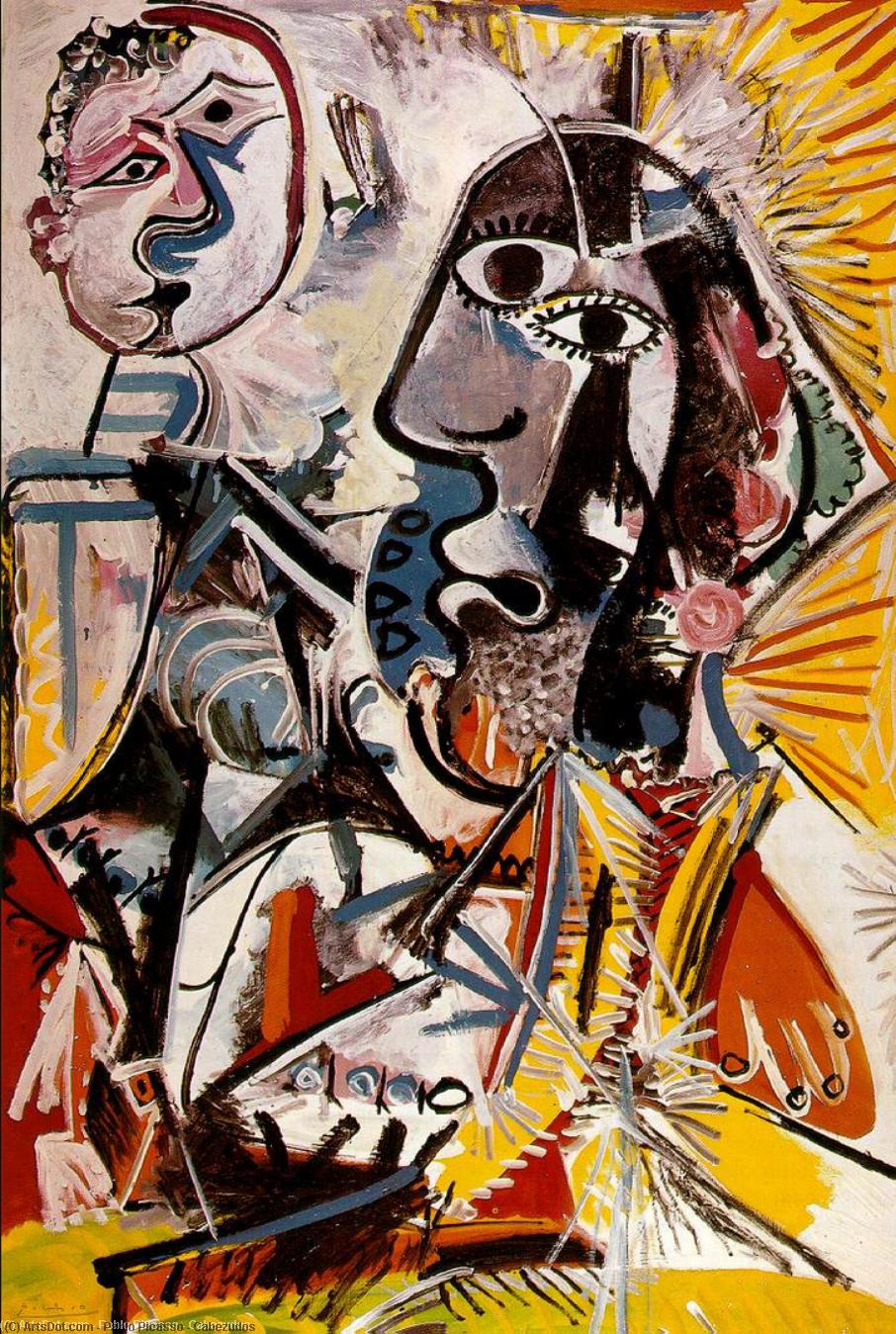 WikiOO.org - Encyclopedia of Fine Arts - Malba, Artwork Pablo Picasso - Cabezudos
