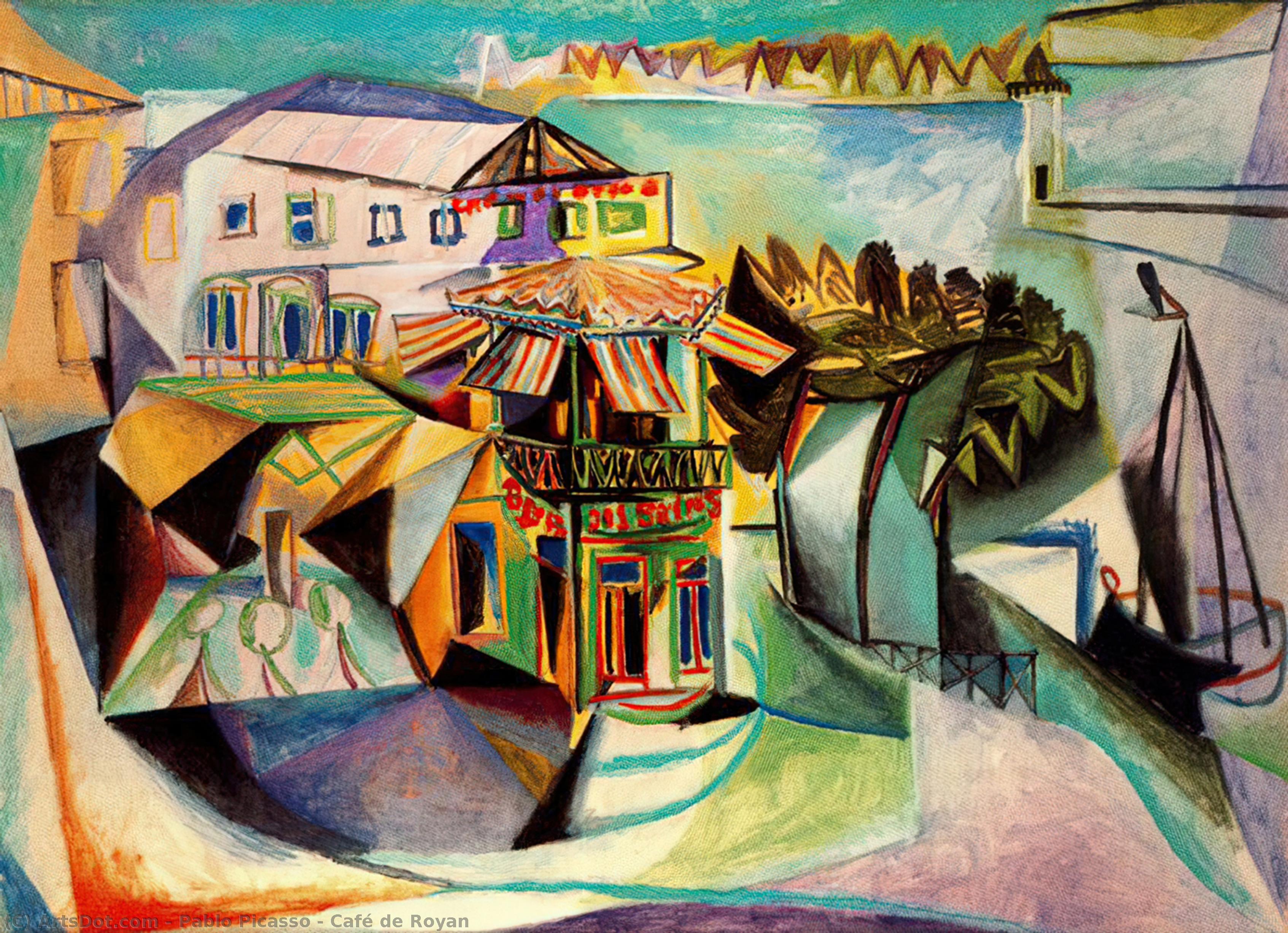Wikioo.org - Bách khoa toàn thư về mỹ thuật - Vẽ tranh, Tác phẩm nghệ thuật Pablo Picasso - Café de Royan