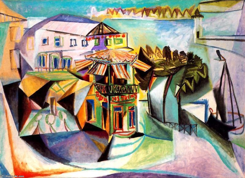 WikiOO.org - Encyclopedia of Fine Arts - Målning, konstverk Pablo Picasso - Café en Royan