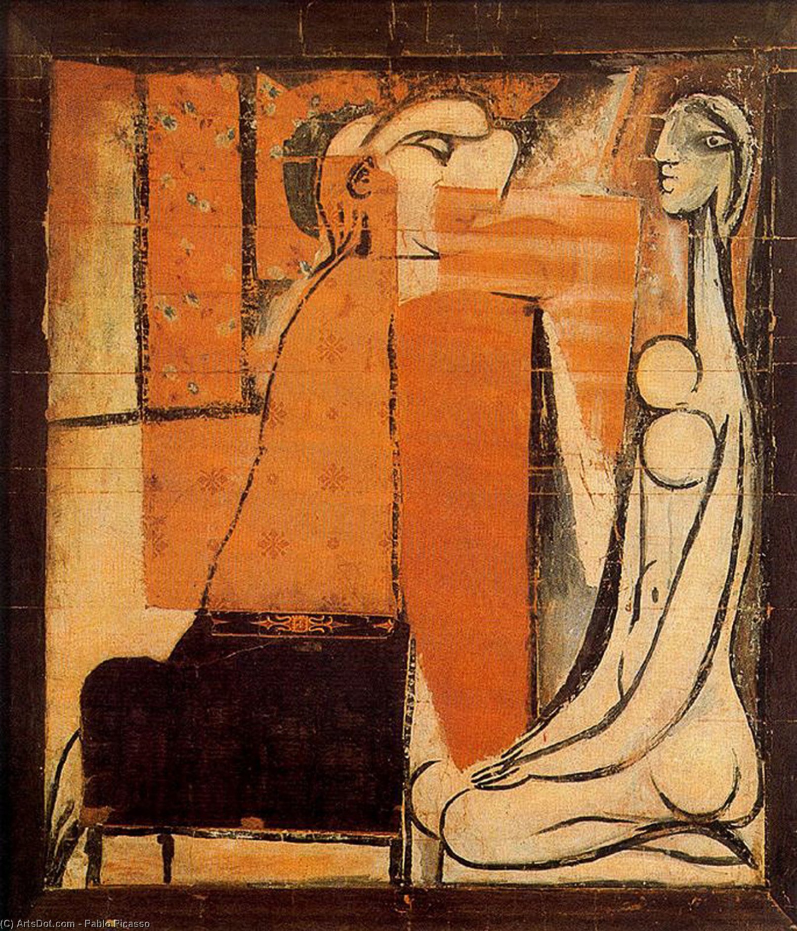 WikiOO.org - Encyclopedia of Fine Arts - Maleri, Artwork Pablo Picasso - Confidencias