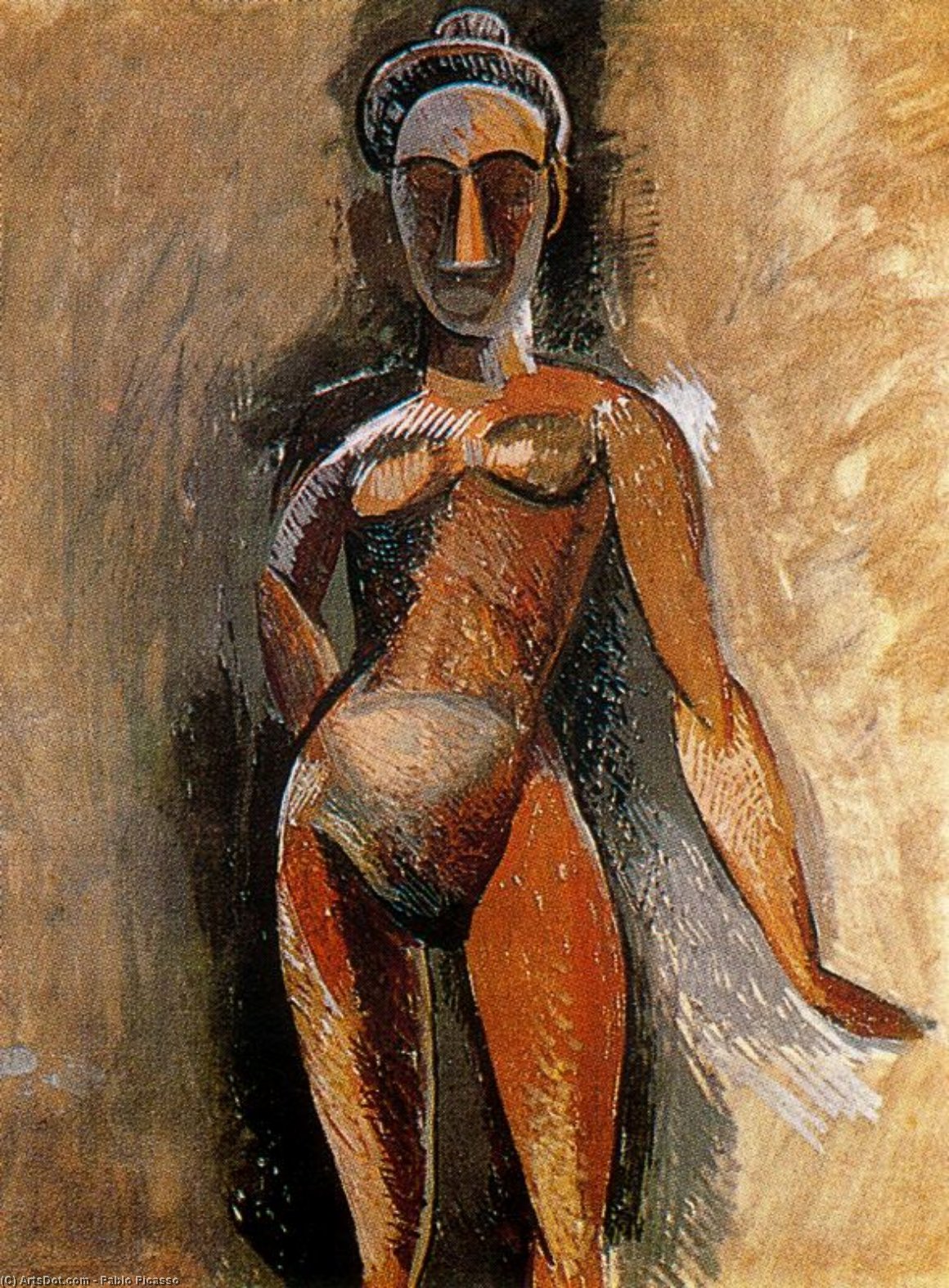 Wikioo.org – L'Enciclopedia delle Belle Arti - Pittura, Opere di Pablo Picasso - Desnudo de torta