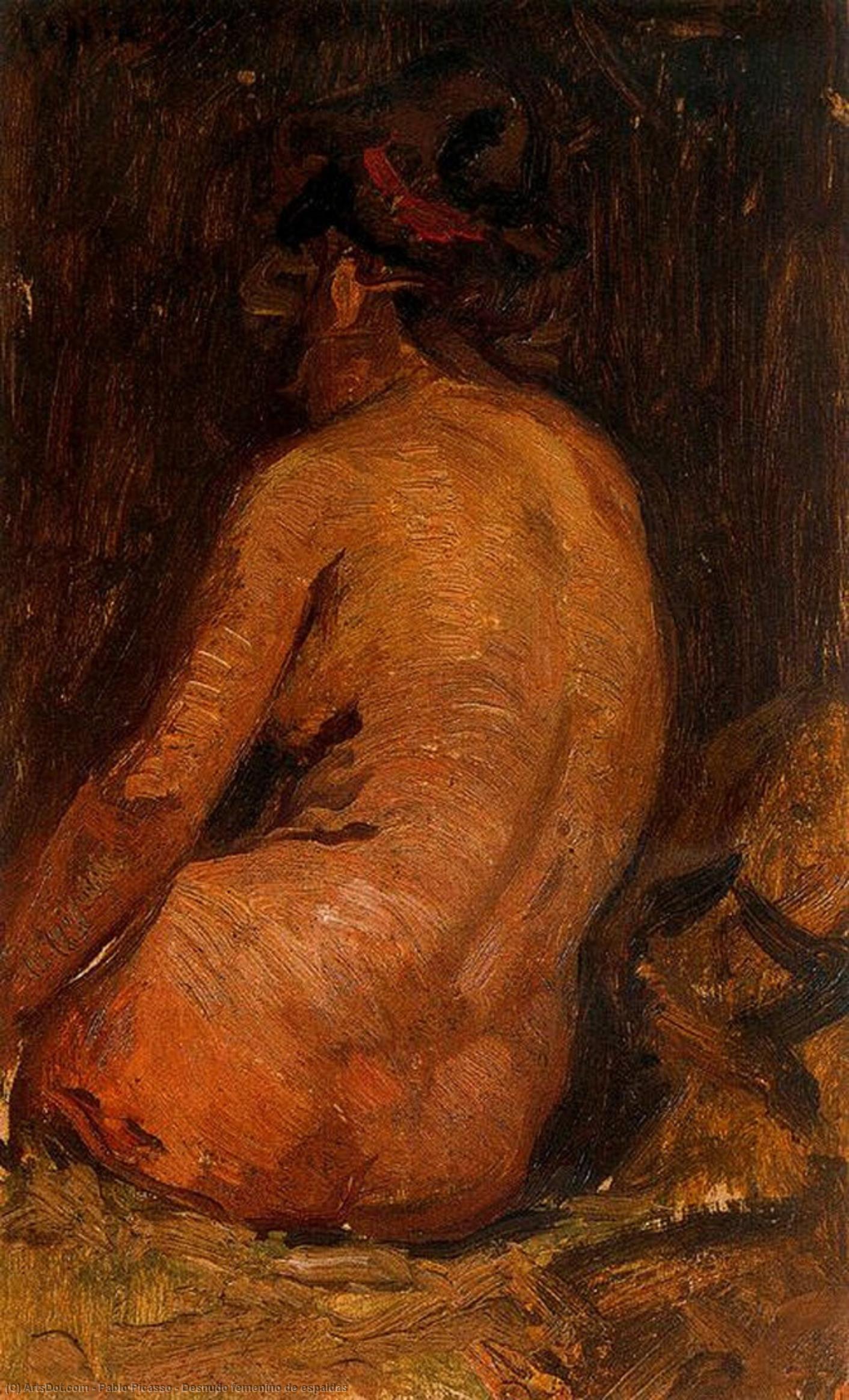 WikiOO.org - Encyclopedia of Fine Arts - Maalaus, taideteos Pablo Picasso - Desnudo femenino de espaldas