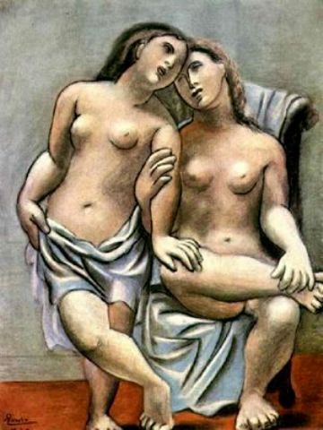 WikiOO.org - Encyclopedia of Fine Arts - Festés, Grafika Pablo Picasso - Dos mujeres desnudas