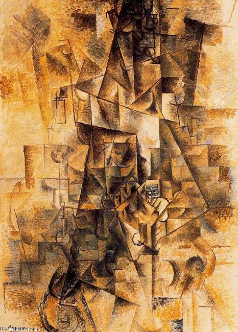 WikiOO.org - Encyclopedia of Fine Arts - Maleri, Artwork Pablo Picasso - El acordeonista