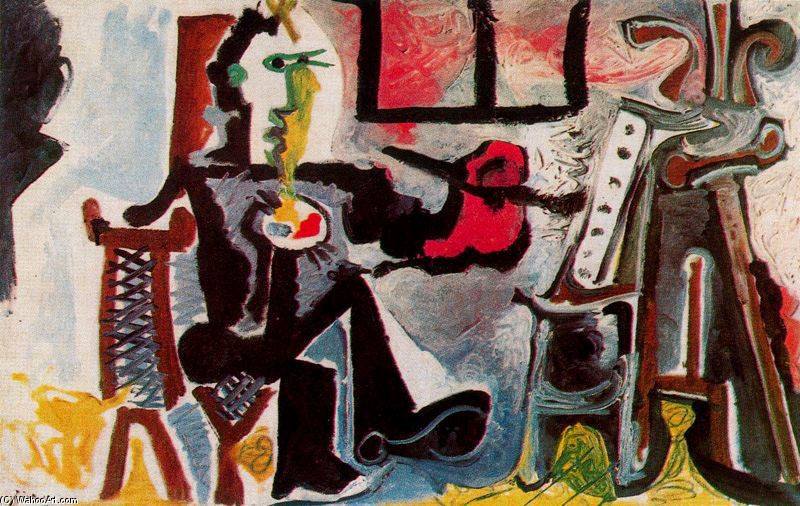 Wikioo.org - Bách khoa toàn thư về mỹ thuật - Vẽ tranh, Tác phẩm nghệ thuật Pablo Picasso - El pintor en su taller