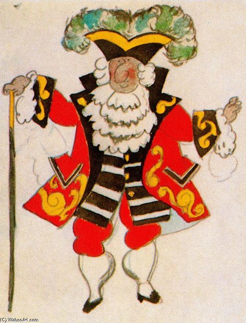 Wikioo.org - The Encyclopedia of Fine Arts - Painting, Artwork by Pablo Picasso - El sombrero de tres picos. El corregidor