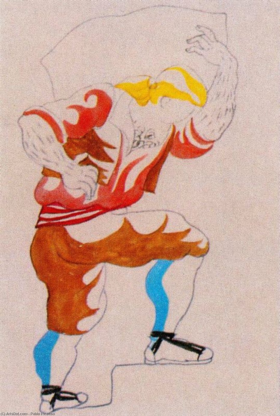 Wikioo.org – La Enciclopedia de las Bellas Artes - Pintura, Obras de arte de Pablo Picasso - El sombrero delaware muy picos . El mulero