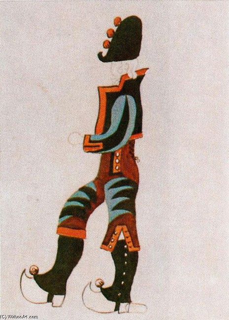 Wikioo.org - The Encyclopedia of Fine Arts - Painting, Artwork by Pablo Picasso - El sombrero de tres picos. Un aragonés