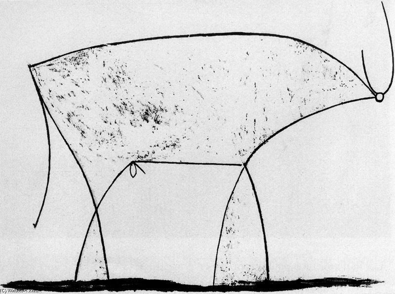 Wikioo.org – La Enciclopedia de las Bellas Artes - Pintura, Obras de arte de Pablo Picasso - El toro 1