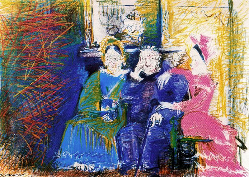 Wikioo.org - The Encyclopedia of Fine Arts - Painting, Artwork by Pablo Picasso - Family Portrait 3