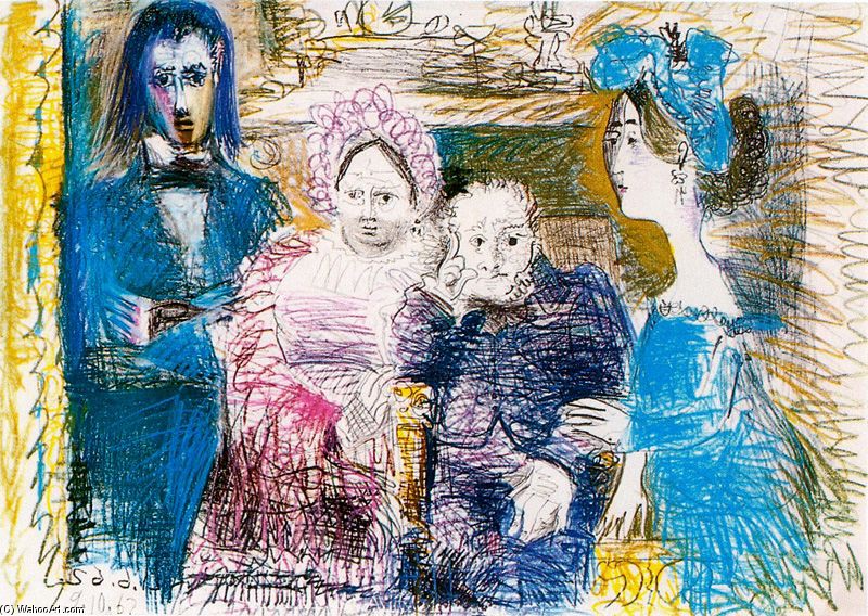 Wikioo.org - The Encyclopedia of Fine Arts - Painting, Artwork by Pablo Picasso - Family Portrait