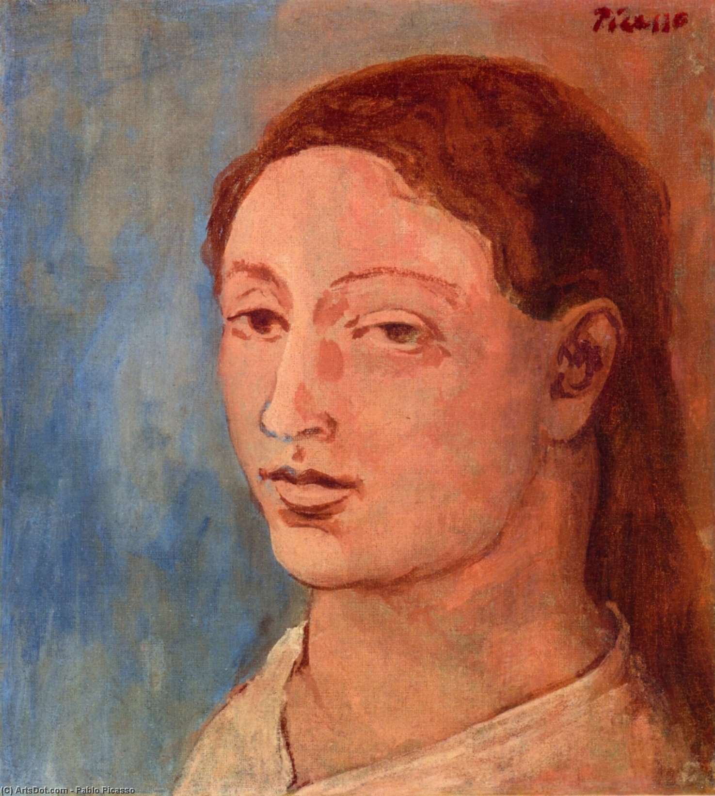 Wikioo.org - สารานุกรมวิจิตรศิลป์ - จิตรกรรม Pablo Picasso - Fernande's Head