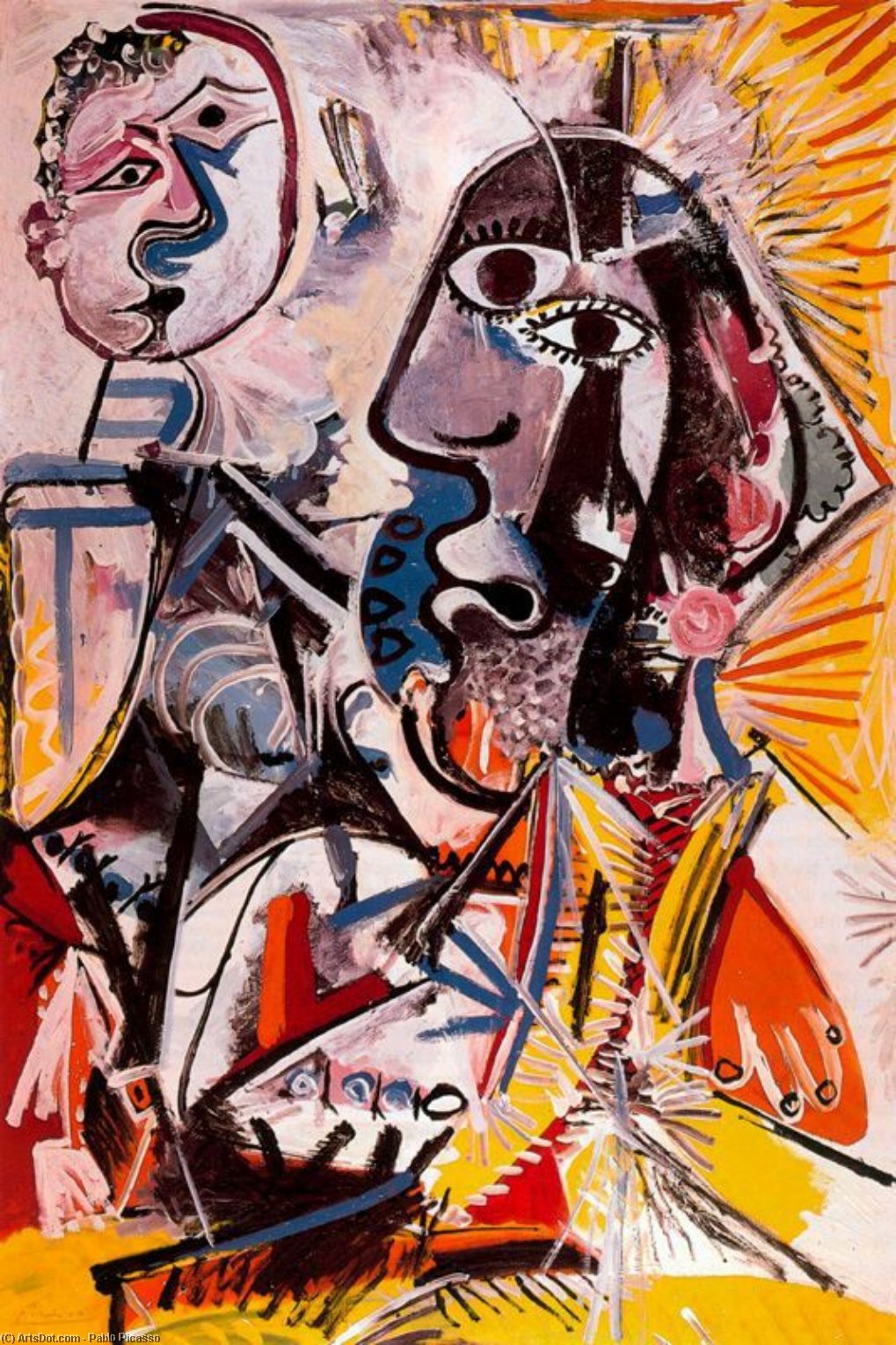 Wikioo.org – L'Enciclopedia delle Belle Arti - Pittura, Opere di Pablo Picasso - Cabezas grandes