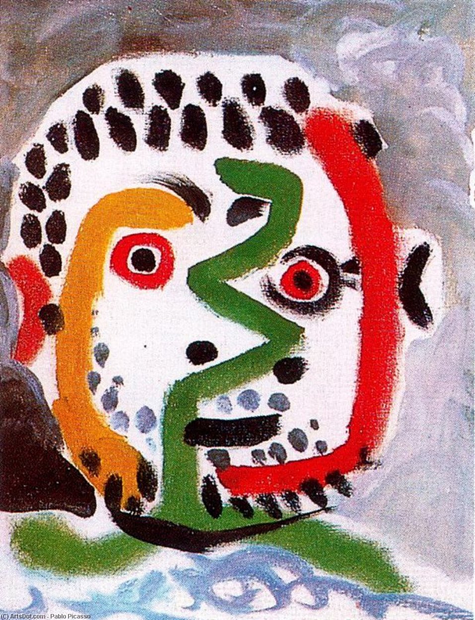 Wikioo.org - The Encyclopedia of Fine Arts - Painting, Artwork by Pablo Picasso - Head of a man 11