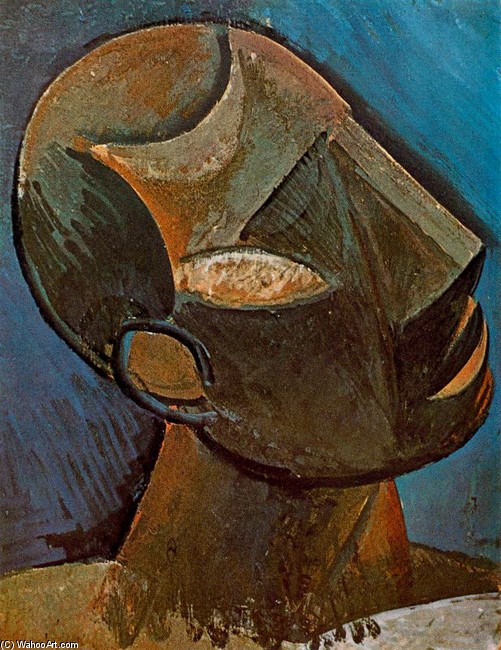 Wikioo.org – La Enciclopedia de las Bellas Artes - Pintura, Obras de arte de Pablo Picasso - cabeza de un hombre 2