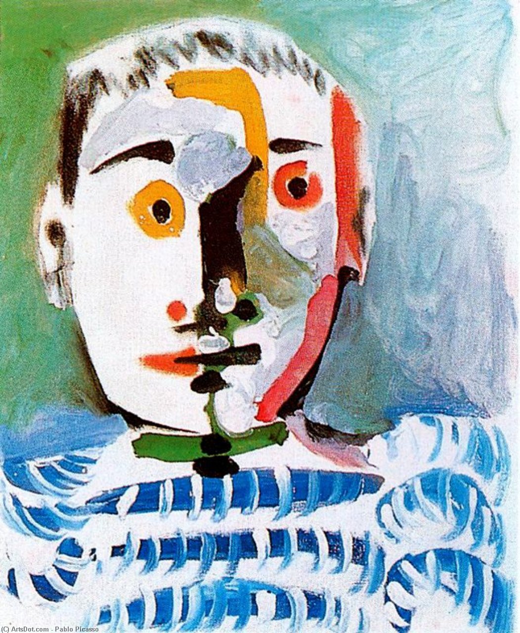Wikioo.org – La Enciclopedia de las Bellas Artes - Pintura, Obras de arte de Pablo Picasso - cabeza de un hombre 6