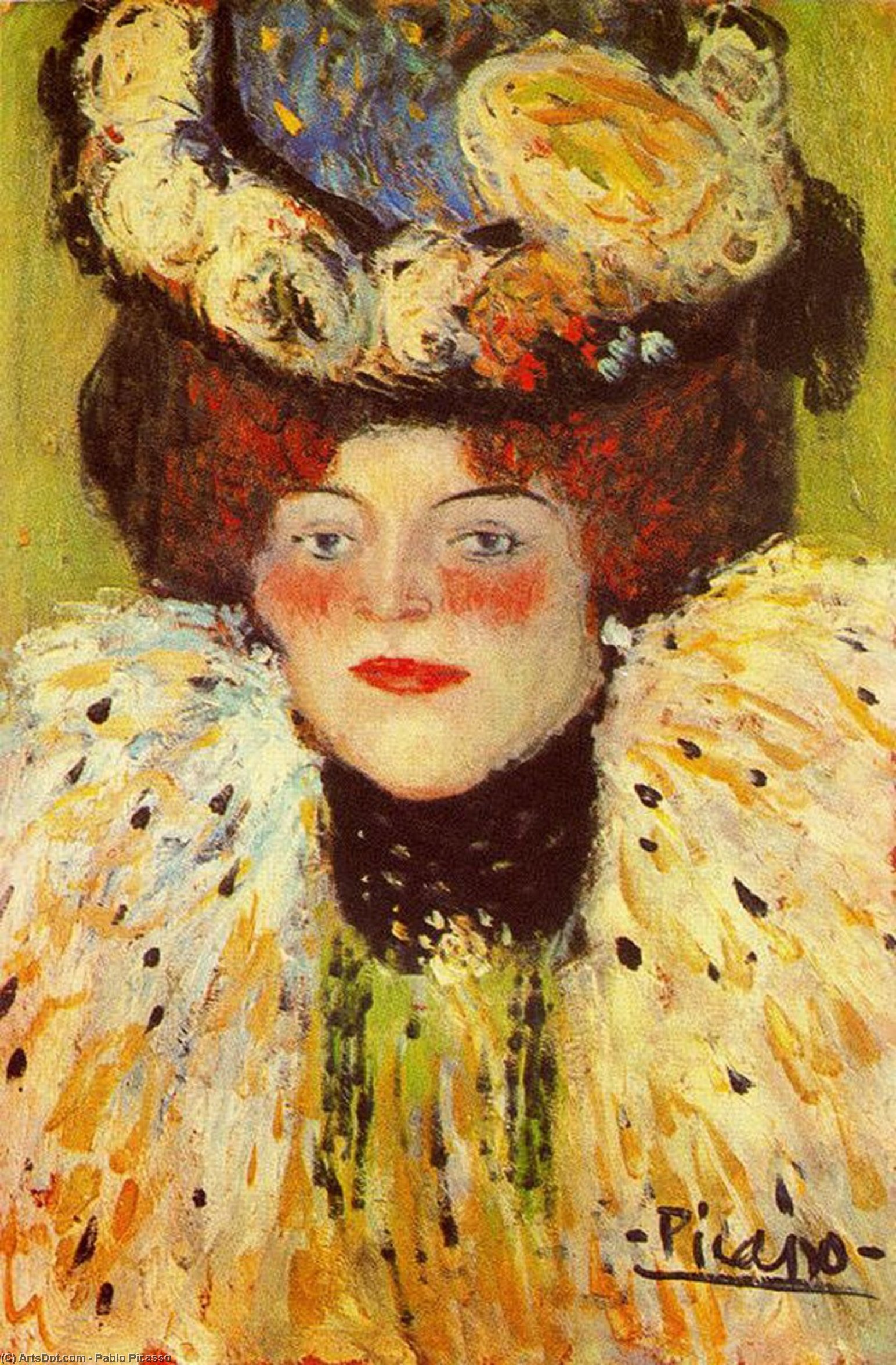 Wikioo.org – L'Enciclopedia delle Belle Arti - Pittura, Opere di Pablo Picasso - testa di un donna 1