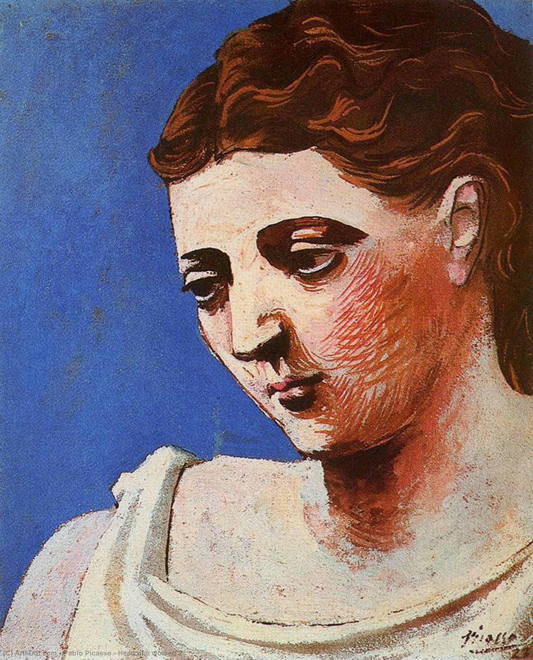 Wikioo.org - The Encyclopedia of Fine Arts - Painting, Artwork by Pablo Picasso - Head of a woman 2