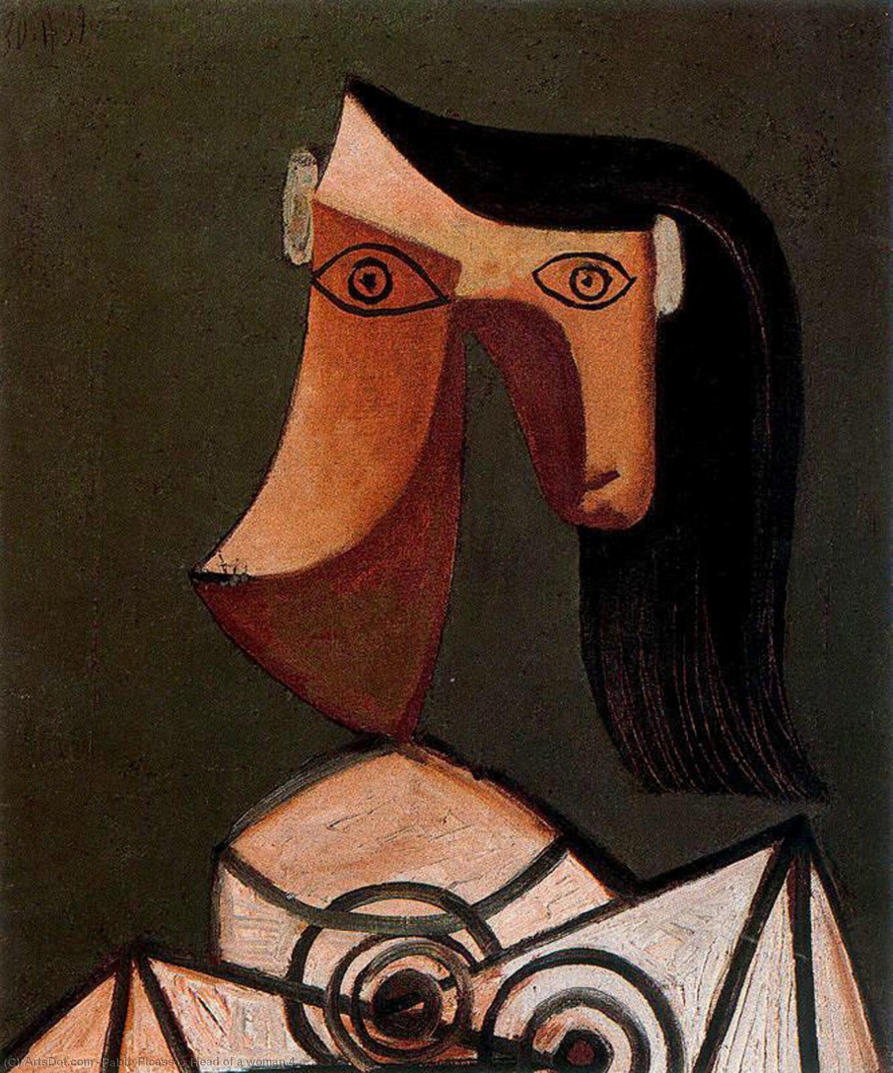 Wikioo.org - The Encyclopedia of Fine Arts - Painting, Artwork by Pablo Picasso - Head of a woman 4