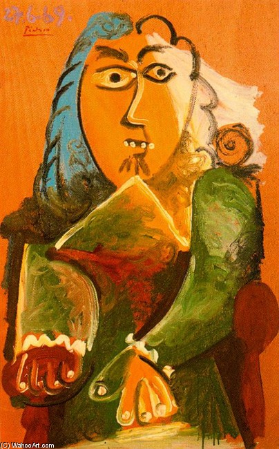 WikiOO.org - Enciclopédia das Belas Artes - Pintura, Arte por Pablo Picasso - Hombre en un sillón
