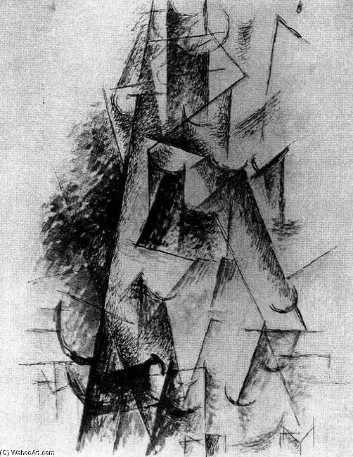 WikiOO.org - Encyclopedia of Fine Arts - Lukisan, Artwork Pablo Picasso - Hombre sentado