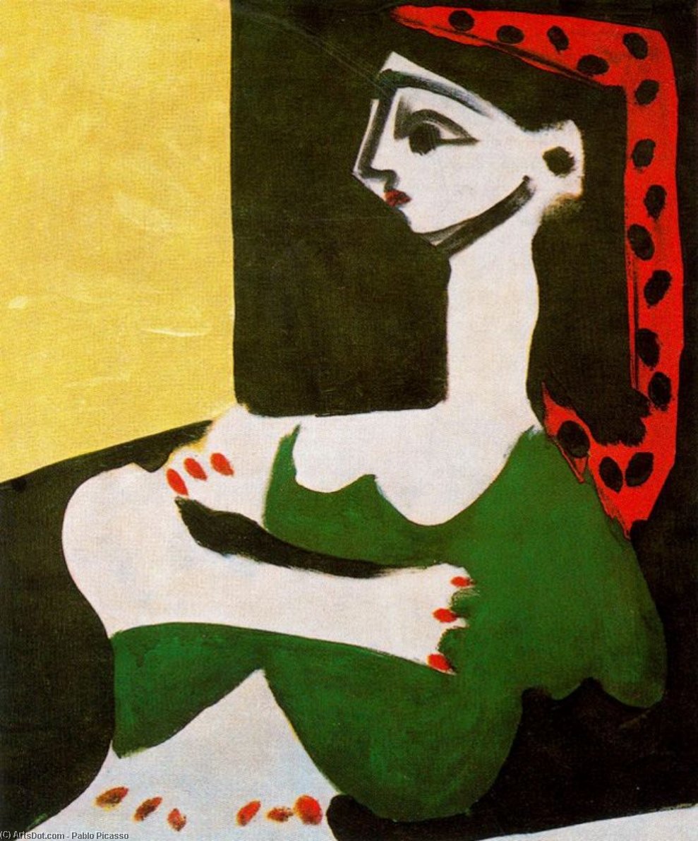 Wikioo.org - The Encyclopedia of Fine Arts - Painting, Artwork by Pablo Picasso - Jacqueline's portrait (profile) 3