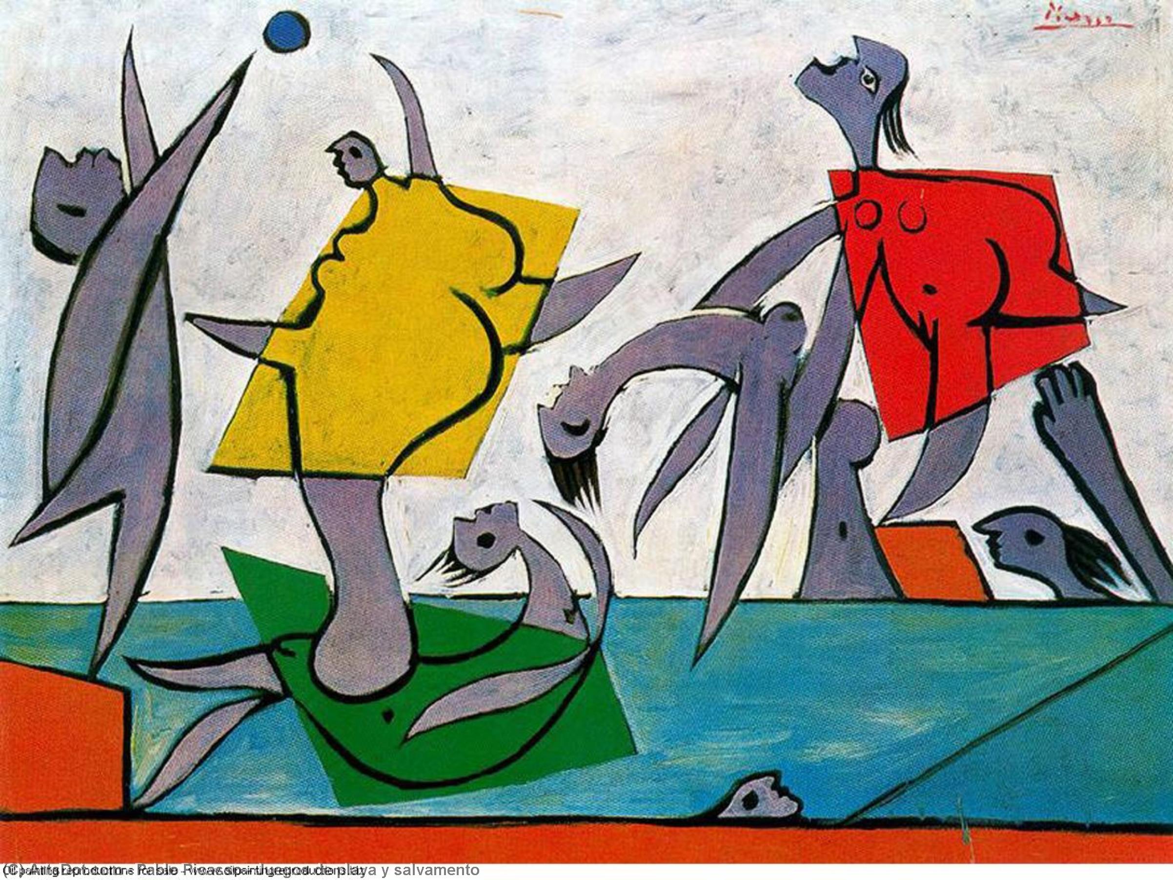WikiOO.org - Енциклопедия за изящни изкуства - Живопис, Произведения на изкуството Pablo Picasso - Juegos de playa y salvamento