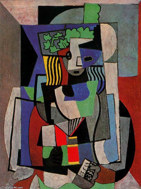 WikiOO.org - Enciklopedija dailės - Tapyba, meno kuriniai Pablo Picasso - La alumna