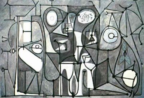 WikiOO.org - Enciclopédia das Belas Artes - Pintura, Arte por Pablo Picasso - La cocina 1