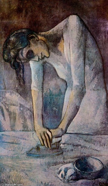 WikiOO.org - Encyclopedia of Fine Arts - Maľba, Artwork Pablo Picasso - La planchadora