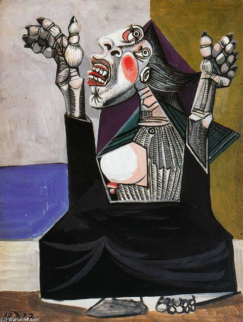 Wikioo.org - สารานุกรมวิจิตรศิลป์ - จิตรกรรม Pablo Picasso - La suplicante